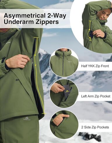 Pioneer Camp Men Baggy Ski Jacket & Baggy Ski Pants in Saudi Arabia