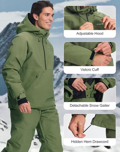 Pioneer Camp Men Baggy Ski Jacket & Baggy Ski Pants in Saudi Arabia