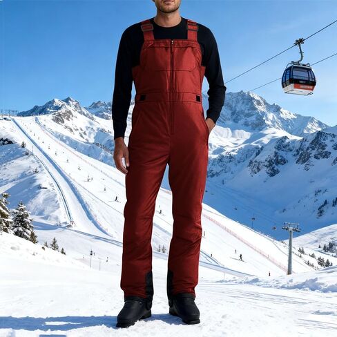 Snow Bibs Men Waterproof Insulated Ski Overalls Winter Windproof Warm Snowpants Snowboard Pant for Outdoor Hiking in Saudi Arabia