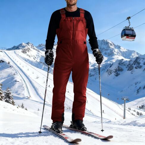 Snow Bibs Men Waterproof Insulated Ski Overalls Winter Windproof Warm Snowpants Snowboard Pant for Outdoor Hiking in Saudi Arabia