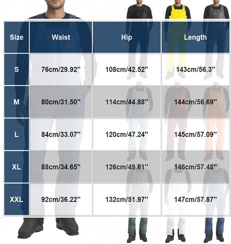 Snow Bibs Men Waterproof Insulated Ski Overalls Winter Windproof Warm Snowpants Snowboard Pant for Outdoor Hiking in Saudi Arabia