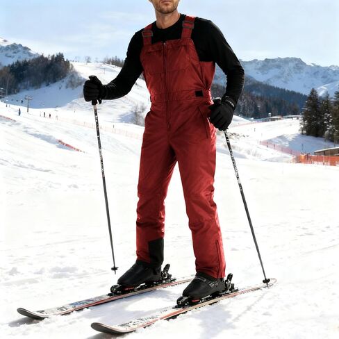 Snow Bibs Men Waterproof Insulated Ski Overalls Winter Windproof Warm Snowpants Snowboard Pant for Outdoor Hiking in Saudi Arabia