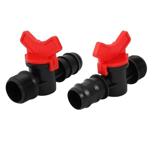 Generic 2pcs G3/4 Male Thread Ball Valve Barb Hose Connector for 25mm Inner Dia Pipe in Saudi Arabia
