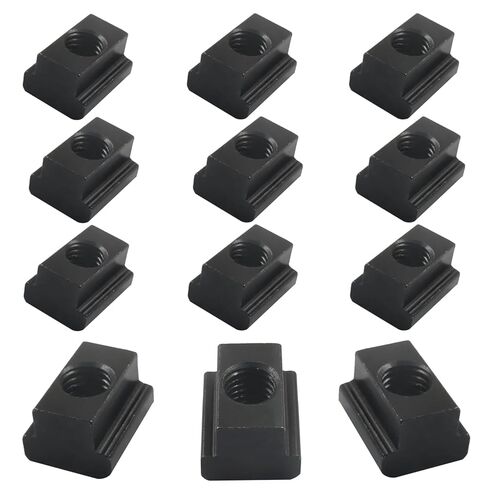 Bivethoi 12 حزمة M10 T-Slot Nut، أكسيد أسود من سبائك الصلب T-Nuts درجة 10.9، T Slot Nut لتجميع الأثاث / المتحمسين DIY in Kuwait