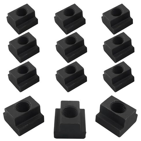 Bivethoi 12 حزمة M10 T-Slot Nut، أكسيد أسود من سبائك الصلب T-Nuts درجة 10.9، T Slot Nut لتجميع الأثاث / المتحمسين DIY in Kuwait