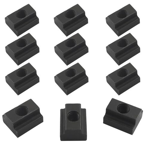 Bivethoi 12 Pack M10 T-Slot Nut, Black Oxide Finish Alloy Steel T-Nuts Grade 10.9, T Slot Nut for Furniture Assembly/DIY Enthusiasts in Saudi Arabia