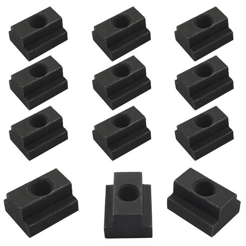 Bivethoi 12 حزمة M10 T-Slot Nut، أكسيد أسود من سبائك الصلب T-Nuts درجة 10.9، T Slot Nut لتجميع الأثاث / المتحمسين DIY in Kuwait