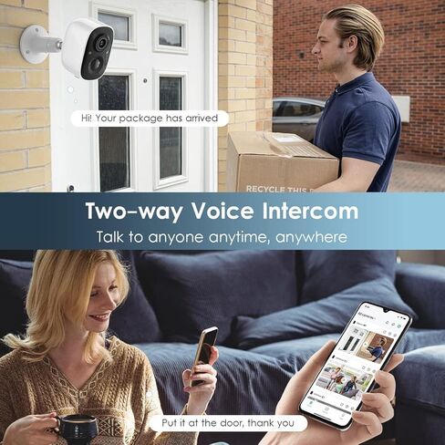 Geekee Indoor Security Camera,2-Way Audio and Smart Notifications in Kuwait