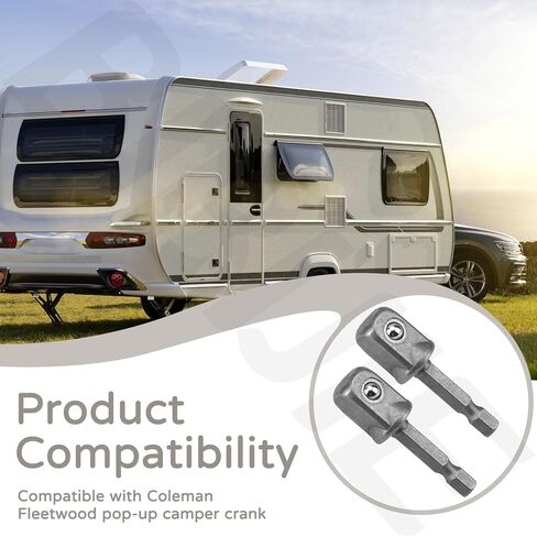 Trailer Crank Handle Compatible with Coleman Fleetwood POP UP RV Camper Crank Handles Replacement 3/8 Socket Popup Trailer Accessories | RV Replacement Cranks Handle in Kuwait