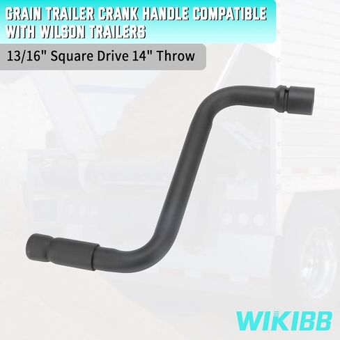 Universal Grain Trailer Crank Handle - 13/16" Square Drive & 14" Throw for Effortless Hopper and Landing Gear Cranking, Compatible with Wilson Trailers in Kuwait