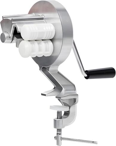 ماكينة صنع المعكرونة سهلة التنظيف، ماكينة كافاتيلي يدوية مصنوعة من سبائك الألومنيوم، ارتفاع 10.6 بوصة / 27 سم، تصميم مشبك للطاولة in Kuwait