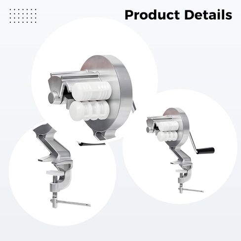 ماكينة صنع المعكرونة سهلة التنظيف، ماكينة كافاتيلي يدوية مصنوعة من سبائك الألومنيوم، ارتفاع 10.6 بوصة / 27 سم، تصميم مشبك للطاولة in Kuwait