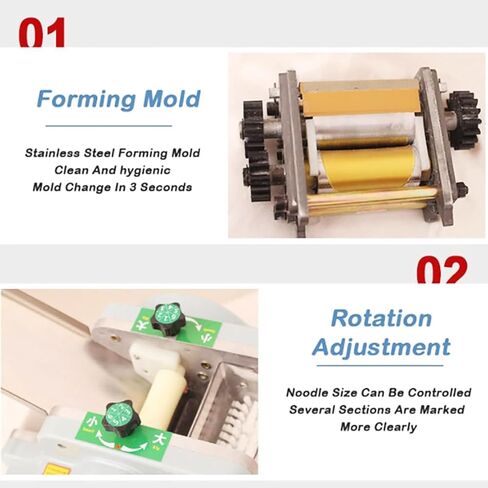 Stand Mixer Commercial Bakery 140W Multifunctional Pasta Maker Machine Dumpling Wrapper Maker Ravioli Skin Machine Dough Roller Cutter Press Machine Replaceable/Custom Molds,Kitchen Accessor in Saudi Arabia