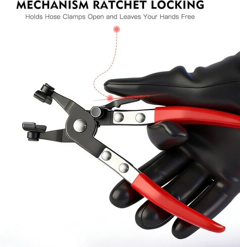 9PCS Hose Clamp Pliers Set, Locking Long Reach Hose Clamp Tool for Automotive, Flexible Wire Radiator Coolant Heater Hose Removal Pliers with Case for DIY Home Use in Kuwait