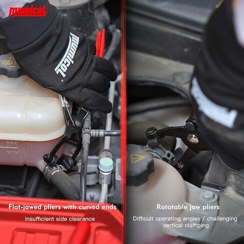 9PCS Hose Clamp Pliers Set, Locking Long Reach Hose Clamp Tool for Automotive, Flexible Wire Radiator Coolant Heater Hose Removal Pliers with Case for DIY Home Use in Kuwait