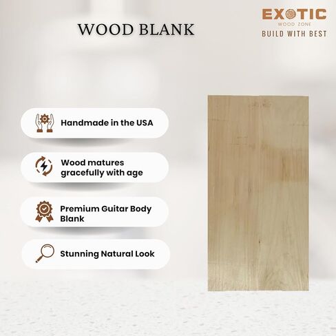 Figured American Basswood Electric Guitar Body Blank, Measuring 22 x 14-1/4 x 2 Inches Planed And Glued 2pcs in Saudi Arabia