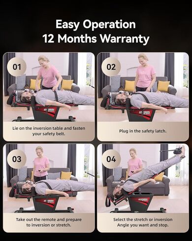 طاولة انعكاس كهربائية من هاريسون لتخفيف آلام الظهر - آلة انعكاس شديدة التحمل مع جهاز تحكم عن بعد، معدات انعكاس لتدريب القوة in Kuwait