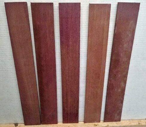 5 Pcs of PURPLE HEART GUITAR/LUTHIER/BANJO FRETBOARD/FINGERBOARD BLANK 21" in Saudi Arabia