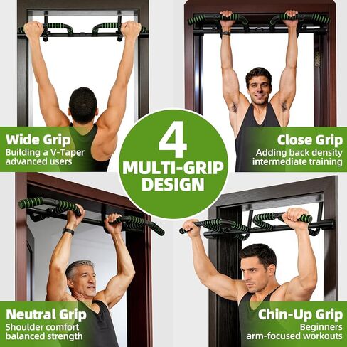 VBSD ترقية شريط السحب للمدخل مع قبضة مريحة، سعة تصل إلى 440 رطل بدون براغي شريط سحب للمنزل وصالة الألعاب الرياضية الداخلية وتدريبات القوة، مرخص بموجب براءة اختراع أمريكية in Kuwait