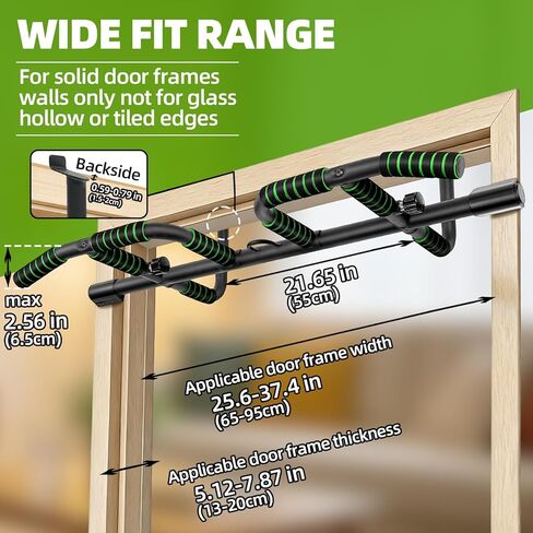 VBSD ترقية شريط السحب للمدخل مع قبضة مريحة، سعة تصل إلى 440 رطل بدون براغي شريط سحب للمنزل وصالة الألعاب الرياضية الداخلية وتدريبات القوة، مرخص بموجب براءة اختراع أمريكية in Kuwait