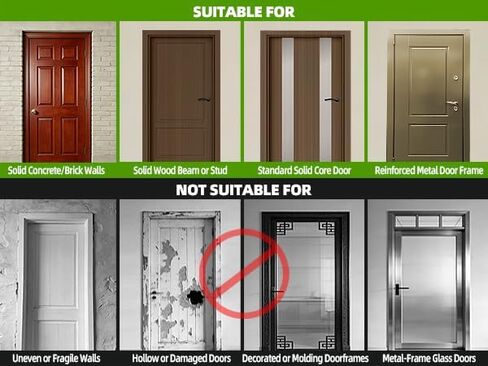 VBSD ترقية شريط السحب للمدخل مع قبضة مريحة، سعة تصل إلى 440 رطل بدون براغي شريط سحب للمنزل وصالة الألعاب الرياضية الداخلية وتدريبات القوة، مرخص بموجب براءة اختراع أمريكية in Kuwait