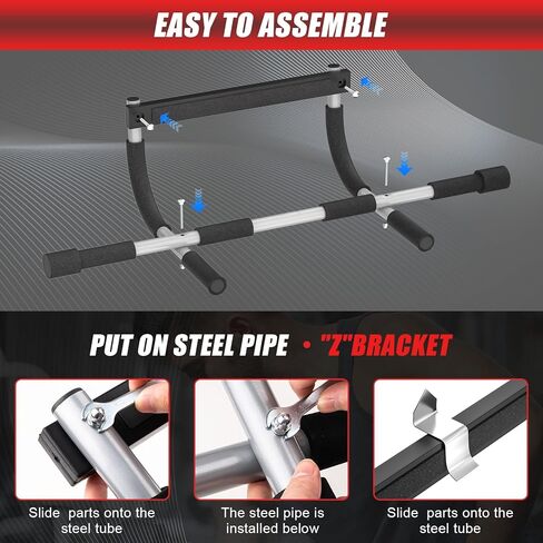 شريط سحب للمدخل، شريط سحب محمول لتدريب القوة، شريط تمرين لياقة الجسم مع فولاذ سميك، شريط داخلي للذقن وشريط تمرين الجزء العلوي من الجسم، مدرب اللياقة البدنية للمنزل وصالة الألعاب الرياضية in Kuwait