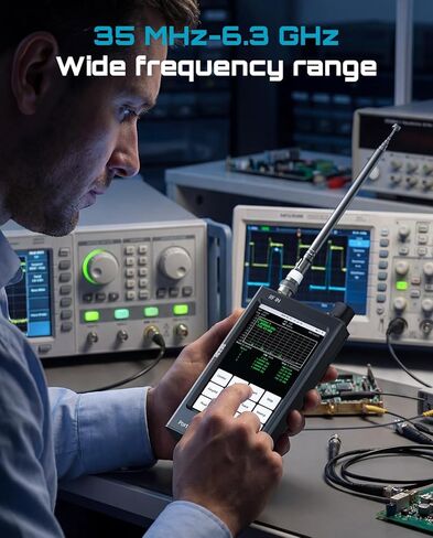 SeeSii SSA463 Portable Spectrum Analyzer: 4.3 Inch 35MHz-6.3GHz Tiny Frequency Analyzer with 30dB Precision Attenuator, 2-in-1 Signal Generator MF/HF/VHF UHF Input for Radio Signals Checking in Saudi Arabia