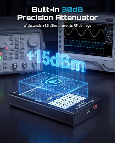 SeeSii SSA463 Portable Spectrum Analyzer: 4.3 Inch 35MHz-6.3GHz Tiny Frequency Analyzer with 30dB Precision Attenuator, 2-in-1 Signal Generator MF/HF/VHF UHF Input for Radio Signals Checking in Saudi Arabia