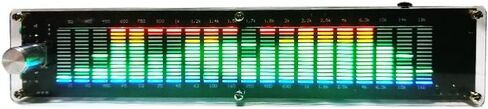 COYEUX LED Music Audio Spectrum Analyzer, 20 Segments/15 Levels, VU Meter Screen Amplifier, Built-in DSP, Support EQ Adjustment, 5-12V, for Car Home in Saudi Arabia