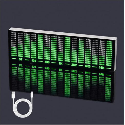 Diyeeni Spectrum Analyzer, Audio Visualizer, Sound Controlled Rhythm Light, LED Music Spectrum Display for Gaming Room Car Decoration, for Ambient Lighting in Saudi Arabia