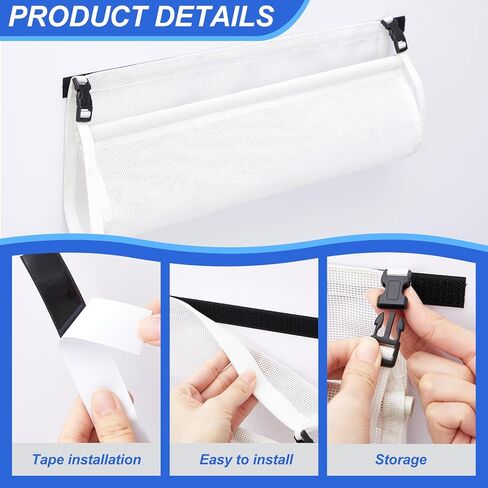 قطعتان من خرطوم أرجوحة الخراطيم البحرية وحامل خرطوم غسيل ملفوف من النايلون لتخزين القوارب والأرصفة والمركبات الترفيهية (أبيض، 18.9 × 11 بوصة) in Kuwait