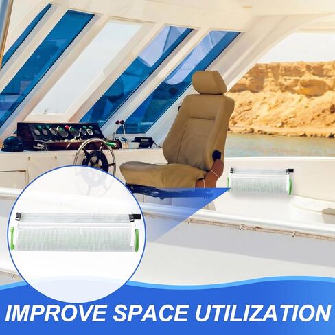 قطعتان من خرطوم أرجوحة الخراطيم البحرية وحامل خرطوم غسيل ملفوف من النايلون لتخزين القوارب والأرصفة والمركبات الترفيهية (أبيض، 18.9 × 11 بوصة) in Kuwait