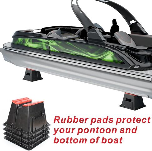 NARPES-1 Set of 4PCS Pontoon Storage Blocks with Rubber Pad Protection Heavy-Duty Support for Pontoon for Boat Storage, Easy Stack and Maintenance Rubber Pad with Non-Slip Surface and Protects Pontoon in Saudi Arabia