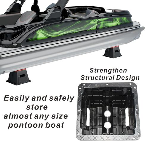 NARPES-1 Set of 4PCS Pontoon Storage Blocks with Rubber Pad Protection Heavy-Duty Support for Pontoon for Boat Storage, Easy Stack and Maintenance Rubber Pad with Non-Slip Surface and Protects Pontoon in Saudi Arabia