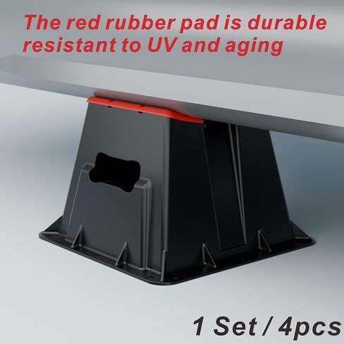NARPES-1 Set of 4PCS Pontoon Storage Blocks with Rubber Pad Protection Heavy-Duty Support for Pontoon for Boat Storage, Easy Stack and Maintenance Rubber Pad with Non-Slip Surface and Protects Pontoon in Saudi Arabia
