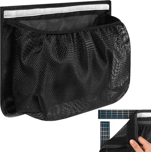 Self-Adhesive Boat Storage Mesh Bag with Backup Hook&Loop, 11"x7.5"/15.5"x10.5" Adhesive Backing Reflective PVC Universal Boat Caddy Organizer Mesh Bag,Boat Storage Net for Gloves, Tools, Tackle, Gear in Kuwait