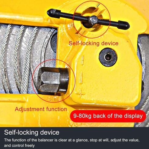 3-5kg Spring Balancer Tool, 1.5m Steel Wire Rope Retractor for Material Handling, Adjustable Balancer for Building Supplies, Heavy-Duty Spring Mechanism in Saudi Arabia