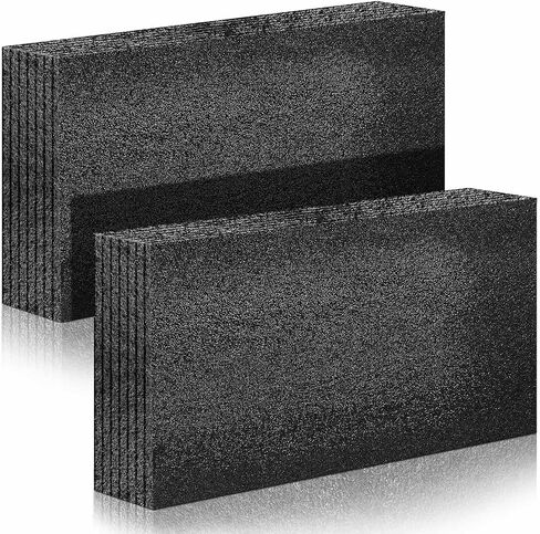 Hoolerry 2 Pcs Customizable Polyethylene Foam Packing Inserts for Cases Thick Polyethylene Cuttable Foam Sheet for Tool Box, Camera, Crafts, Storage and Crafts (12" X 6" X 2",Black) in Saudi Arabia