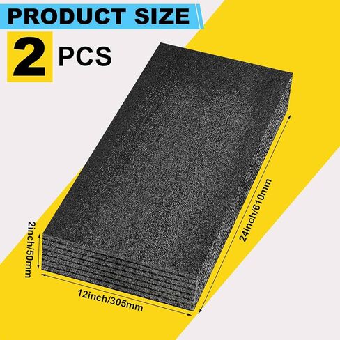 Hoolerry 2 Pcs Customizable Polyethylene Foam Packing Inserts for Cases Thick Polyethylene Cuttable Foam Sheet for Tool Box, Camera, Crafts, Storage and Crafts (12" X 6" X 2",Black) in Saudi Arabia