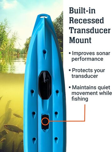 Brooklyn 12.5 Pro Pedal Propeller Drive Fishing Kayak by BKC, Sit-on-Top Single Kayak with Rudder System, Dry Storage, Rod Holders & 550 lb Capacity in Saudi Arabia