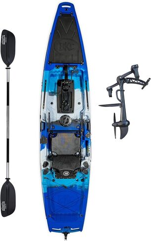 Brooklyn 12.5 Pro Pedal Propeller Drive Fishing Kayak by BKC, Sit-on-Top Single Kayak with Rudder System, Dry Storage, Rod Holders & 550 lb Capacity in Saudi Arabia