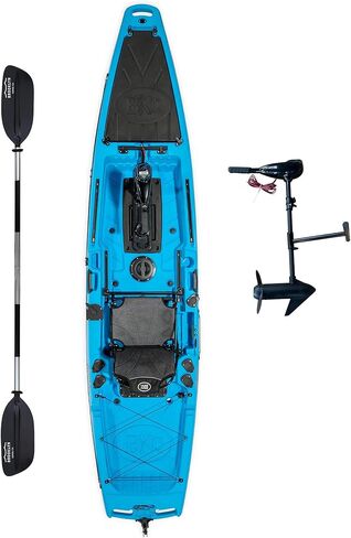 Brooklyn 12.5 Pro Pedal Propeller Drive Fishing Kayak by BKC, Sit-on-Top Single Kayak with Rudder System, Dry Storage, Rod Holders & 550 lb Capacity in Saudi Arabia