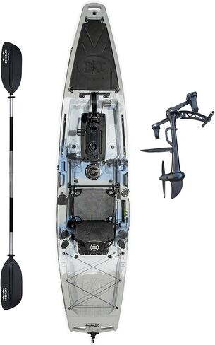 Brooklyn 12.5 Pro Pedal Propeller Drive Fishing Kayak by BKC, Sit-on-Top Single Kayak with Rudder System, Dry Storage, Rod Holders & 550 lb Capacity in Saudi Arabia