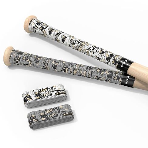 شريط قبضة الخفافيش جايا، عبوتين من الألوان المختلطة، غلاف مضرب من البولي يوريثان 1.1 مم مع دعامة لاصقة كاملة، مقبض مانع للانزلاق وممتص للعرق ومسامي لمضارب البيسبول/الكرة اللينة/مضارب الكريكيت، 1100 × 27 مم in Kuwait