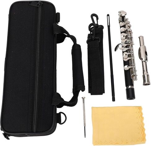 Eujgoov C Piccolo Instrument Ni Plated Keys Sturdy Metal with Cleaning Kit Tuning Rod for Student School Band Orchestra in Saudi Arabia