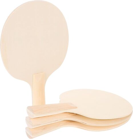 ARTIBETTER 4 Unpainted Wooden Ping Pong Paddles Set - DIY Blank Table Tennis Rackets for Custom Painting - Smooth Surface Craft Projects (10. 02 X 5. 89 Inches) in Saudi Arabia