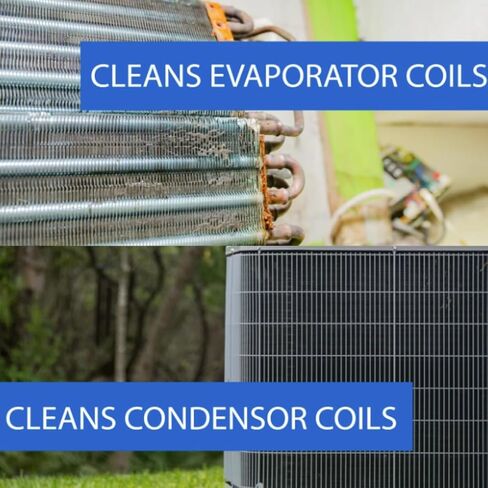 Quality Chemical Nu-Coil AC Coil Cleaner Aerosol Spray - Extra Foam - for HVAC units, Condensers, Evaporators, Drains, Pans, Radiators, Fan Blades, Metal Filters - No Rinse - 18 oz. (Pack of 12) in Kuwait