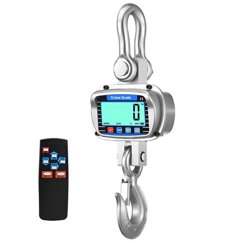 مقياس الرافعة الرقمي 6600 رطل/3000 كجم/3T قابل للقياس درجة الحرارة والرطوبة مقياس معلق صناعي ثقيل مع شاشة LCD للتحكم عن بعد للبناء والمصنع والمزرعة (فضي) in Kuwait