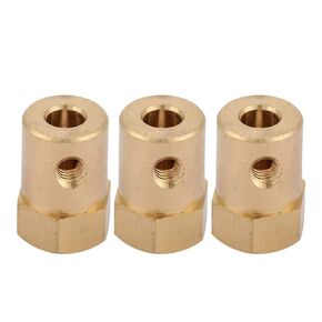 Hex Coupler Bore Motor, Hex Brass Shaft Coupling Connector for Car Wheels Tires Shaft Motor Brass Extended Shaft 4pcs Hex Coupling Coupler Motor Connector (Inner Diameter 6mm) in Kuwait