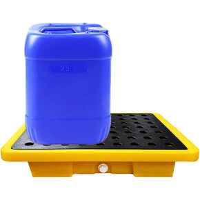 صينية احتواء انسكابات أسطوانة الزيت سعة 2.6 جالون، لوحة تخزين وحدات من البولي إيثيلين مع تصريف 19.3 بوصة × 14 بوصة × 3.7 بوصة، منصة مانعة للتسرب قابلة للفصل لمرآب محطة التعبئة in Kuwait